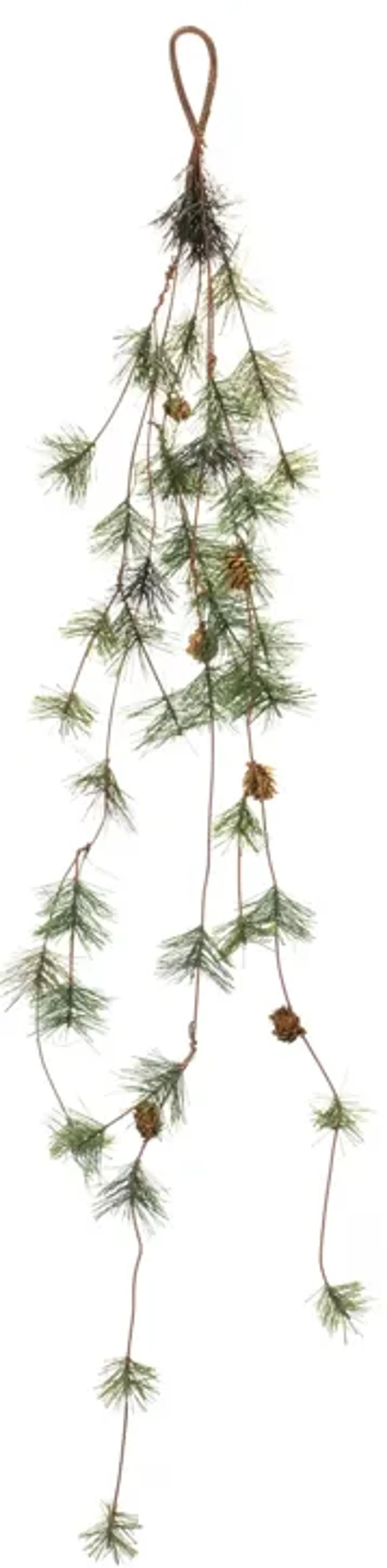 Pine Cone Twig Garland Set of 2 for Rustic Holiday and Seasonal Decor