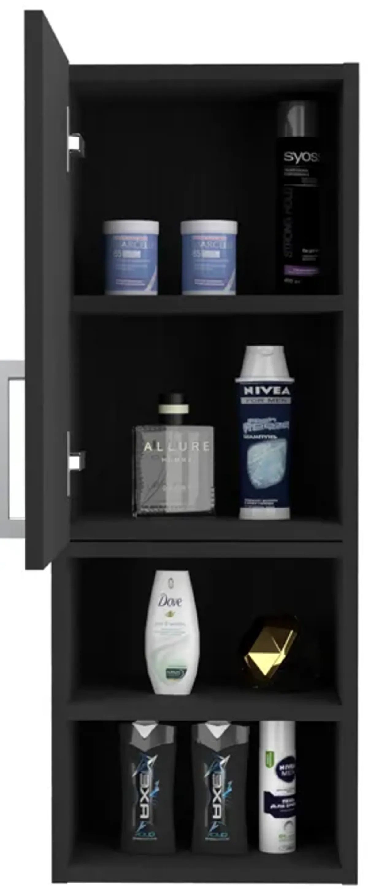 Medicine Cabinet Jozz, Bathroom, Black