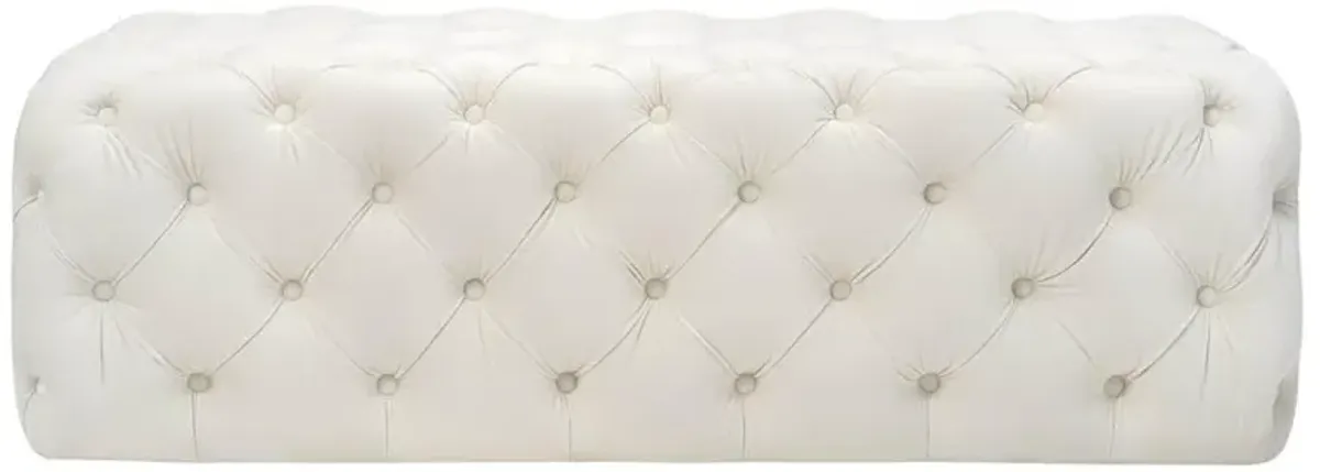 Belen Kox Luxe Velvet Tufted Ottoman, Belen Kox