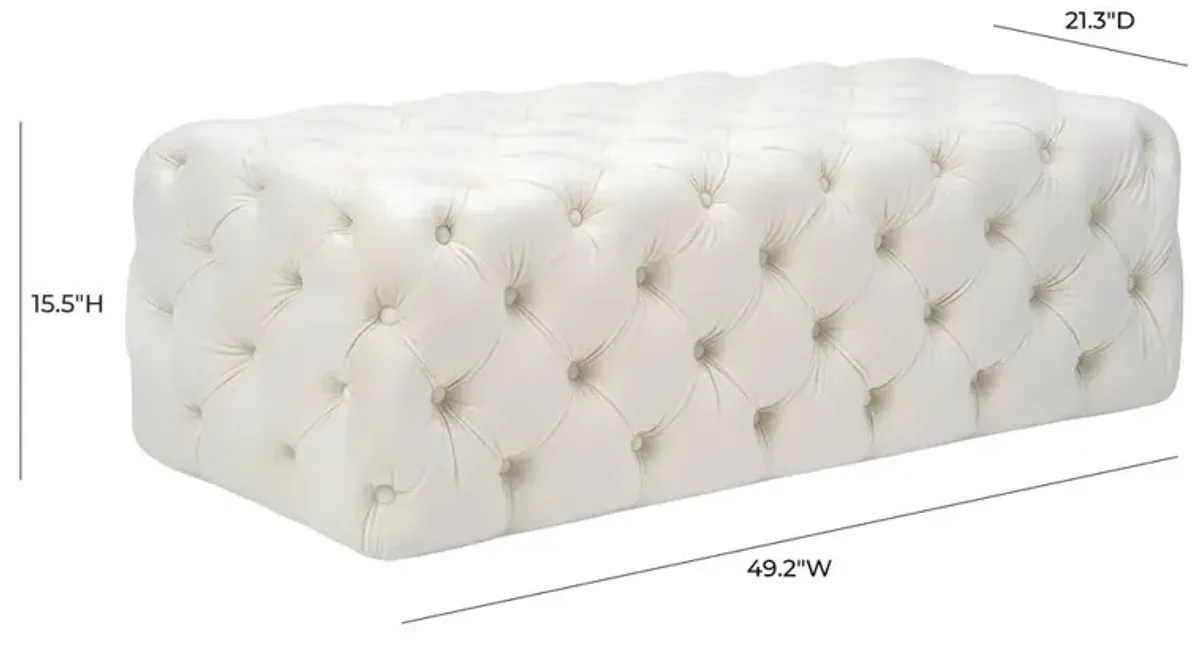 Belen Kox Luxe Velvet Tufted Ottoman, Belen Kox