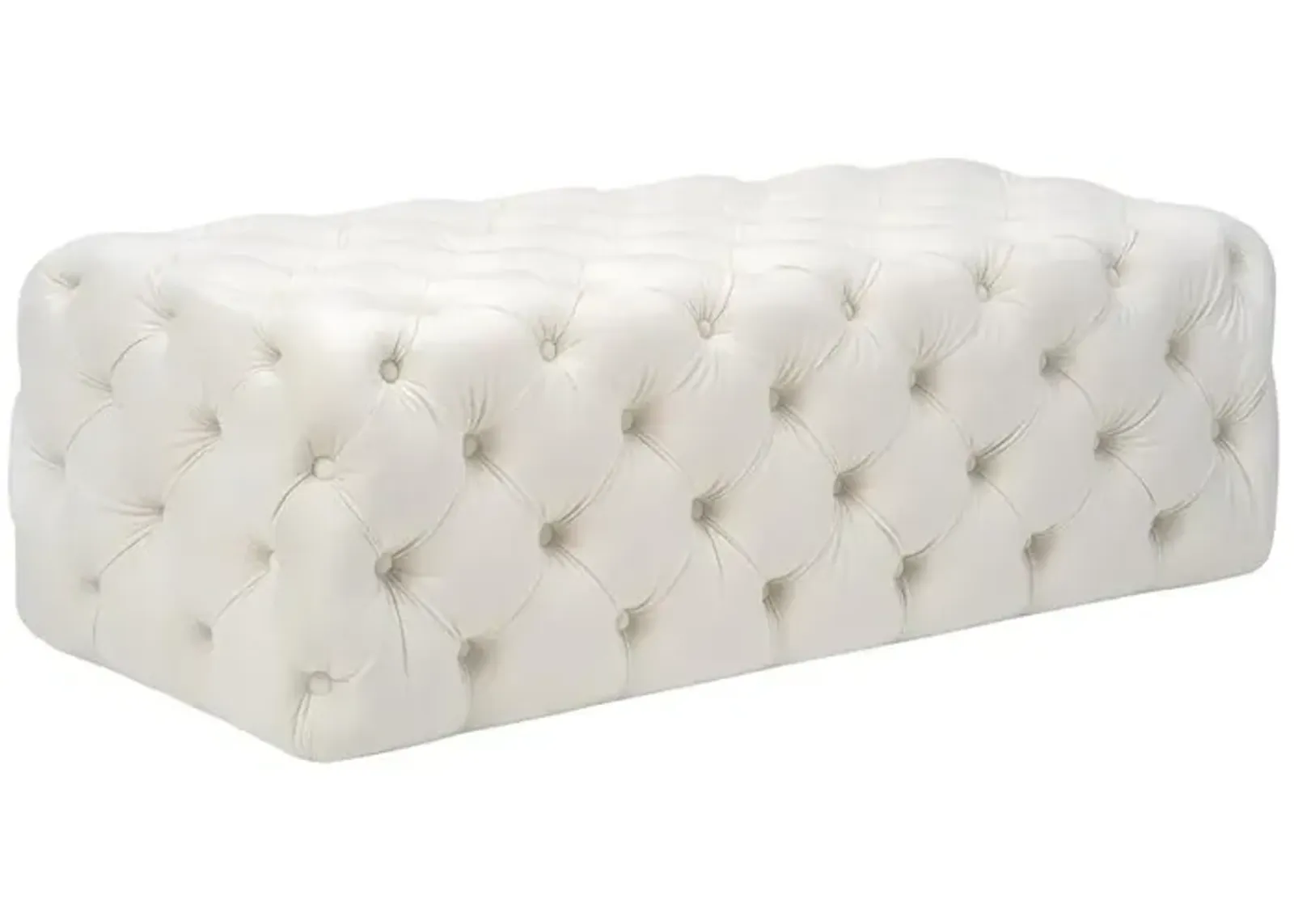 Belen Kox Luxe Velvet Tufted Ottoman, Belen Kox