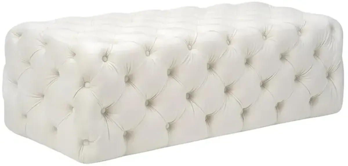 Belen Kox Luxe Velvet Tufted Ottoman, Belen Kox