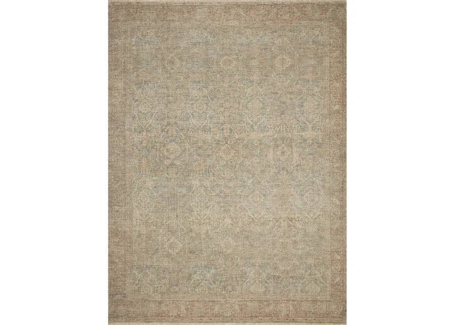 Priya PRY06 Denim/Rust 2'3" x 3'9" Rug