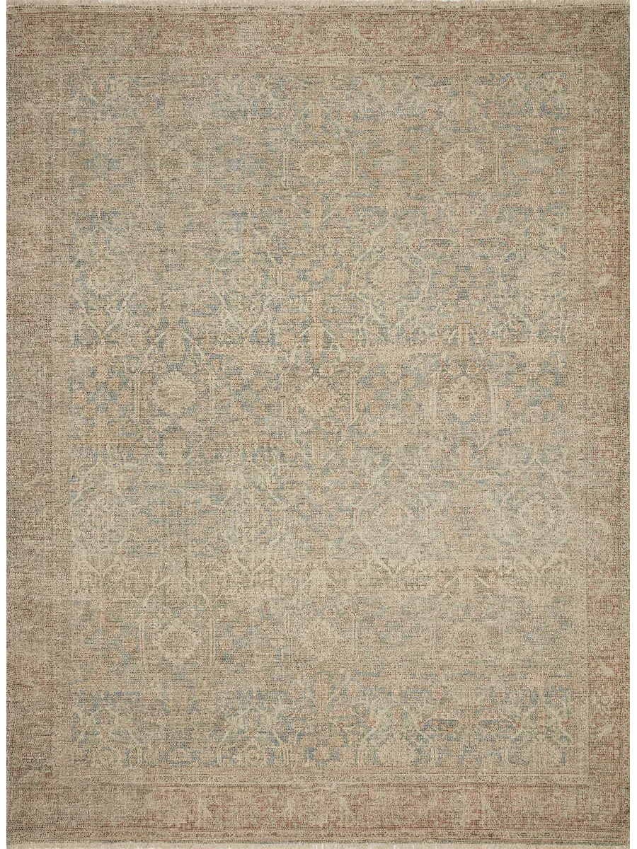 Priya PRY06 Denim/Rust 2'3" x 3'9" Rug