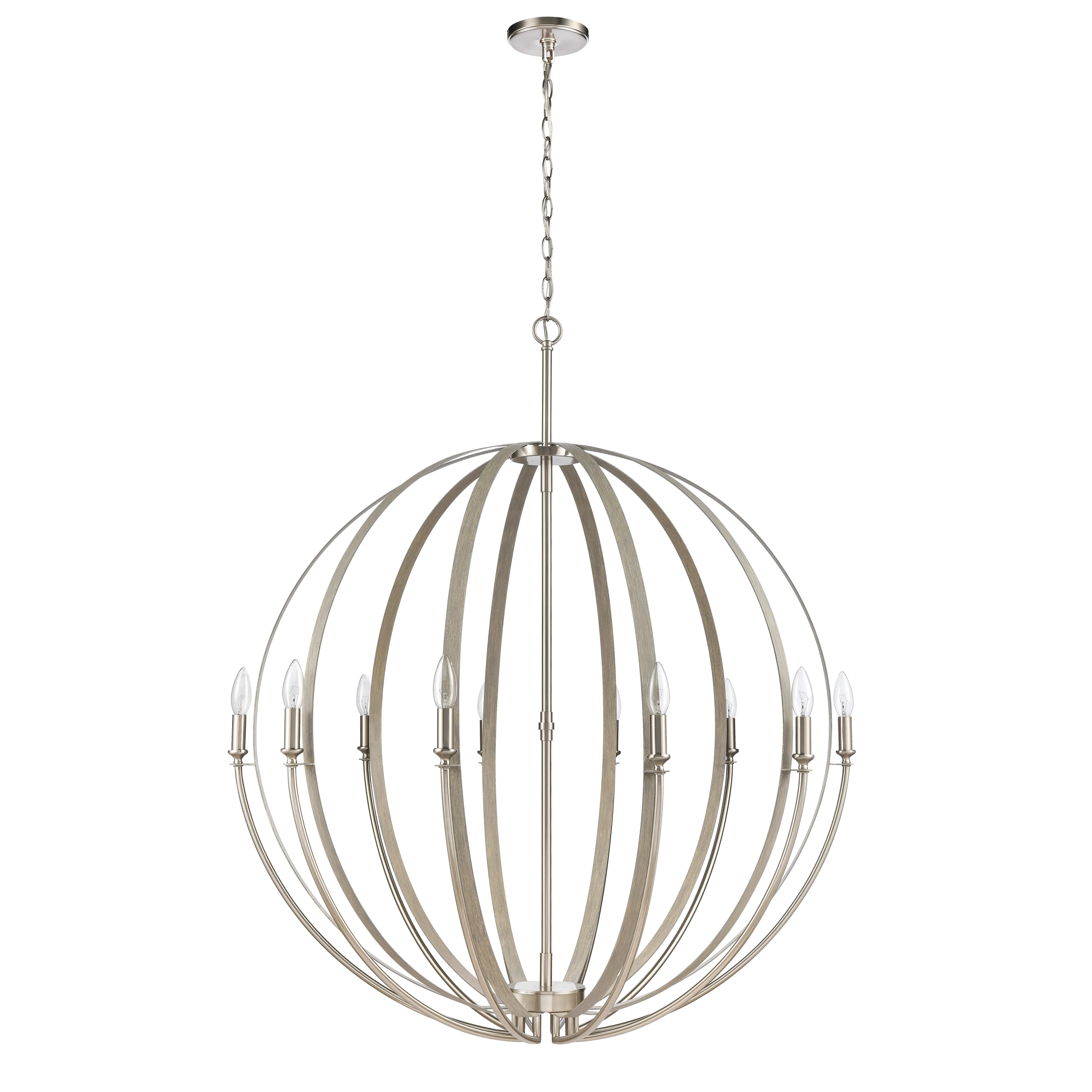 Rotunde 38'' Wide 10-Light Brown Chandelier