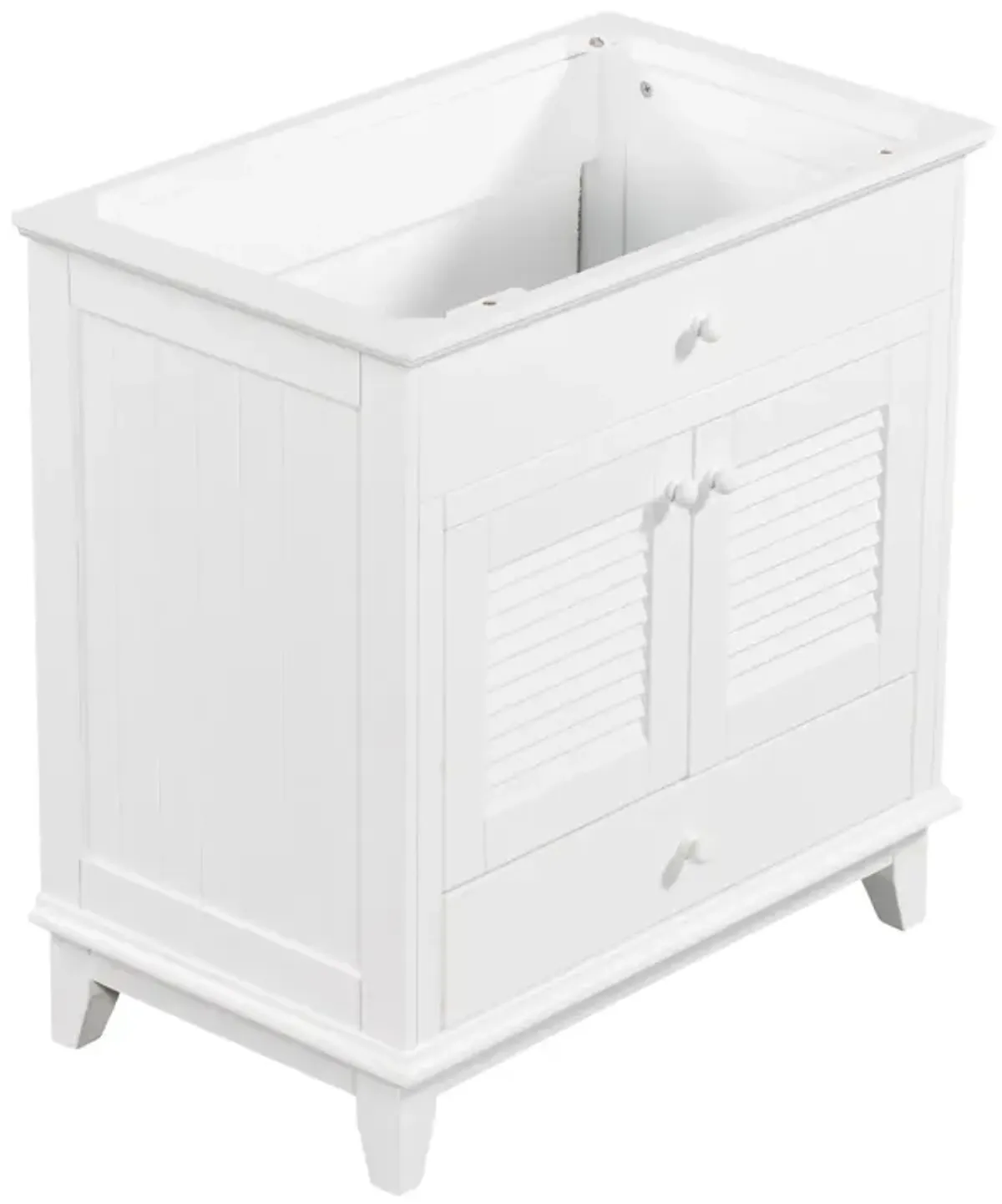 30" Bathroom Vanity Base Without Sink, Bathroom Cabinet With Two Doors And One Drawer