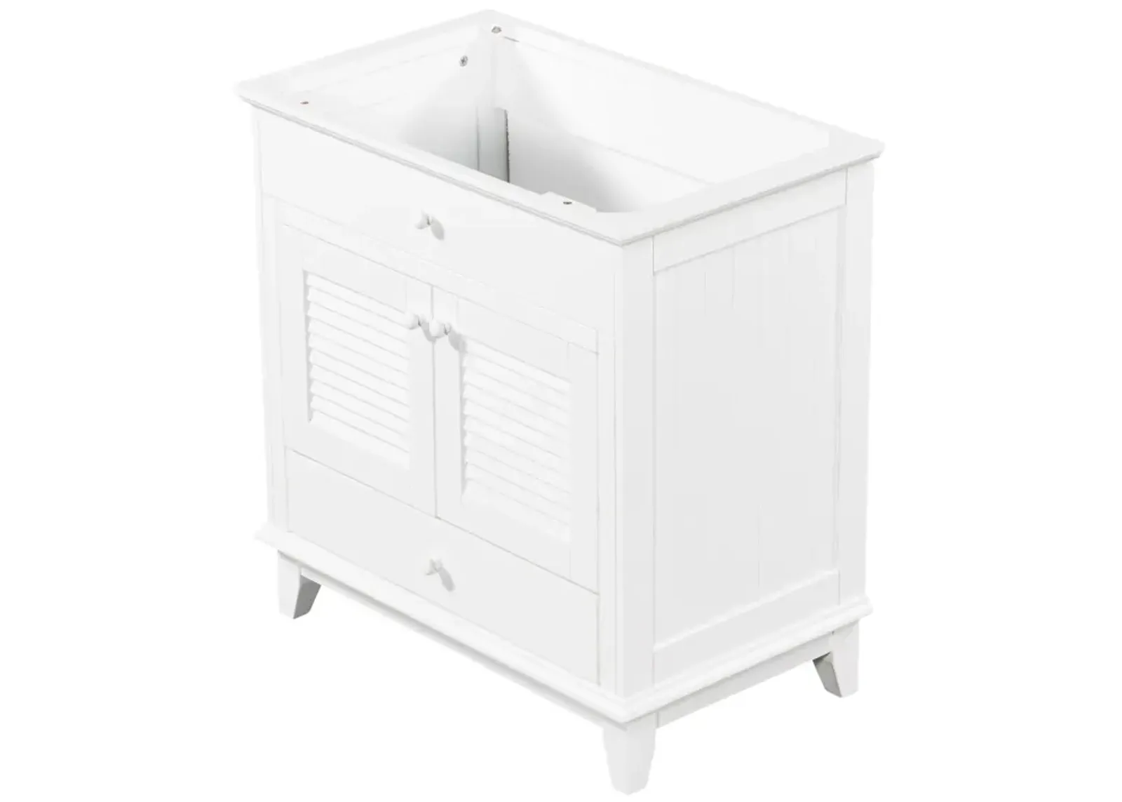 30" Bathroom Vanity Base Without Sink, Bathroom Cabinet With Two Doors And One Drawer