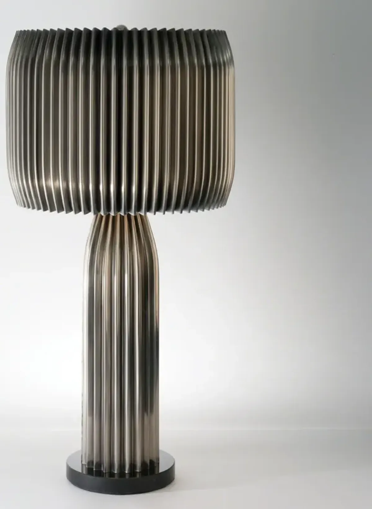 Crimp Table Lamp- Silver