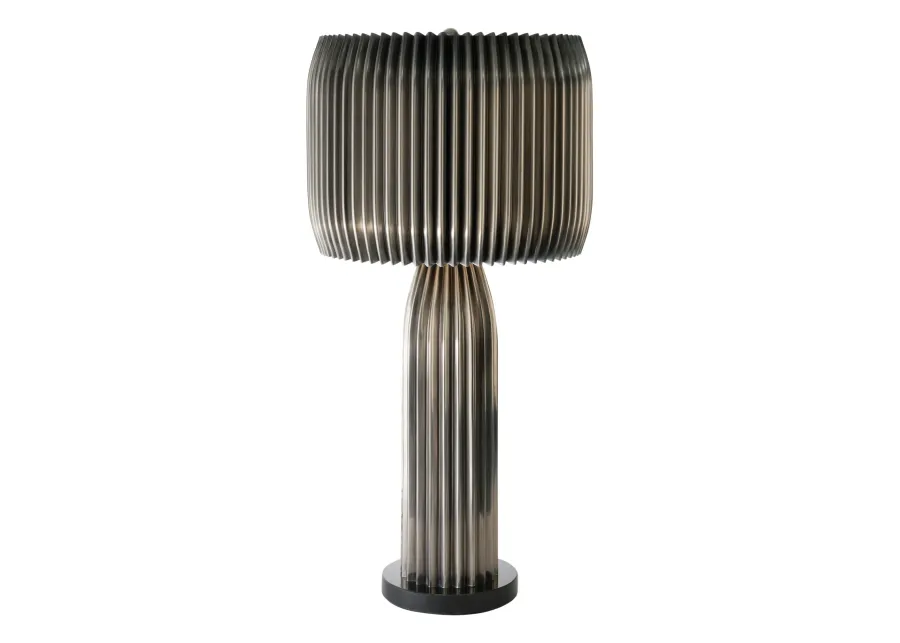 Crimp Table Lamp- Silver