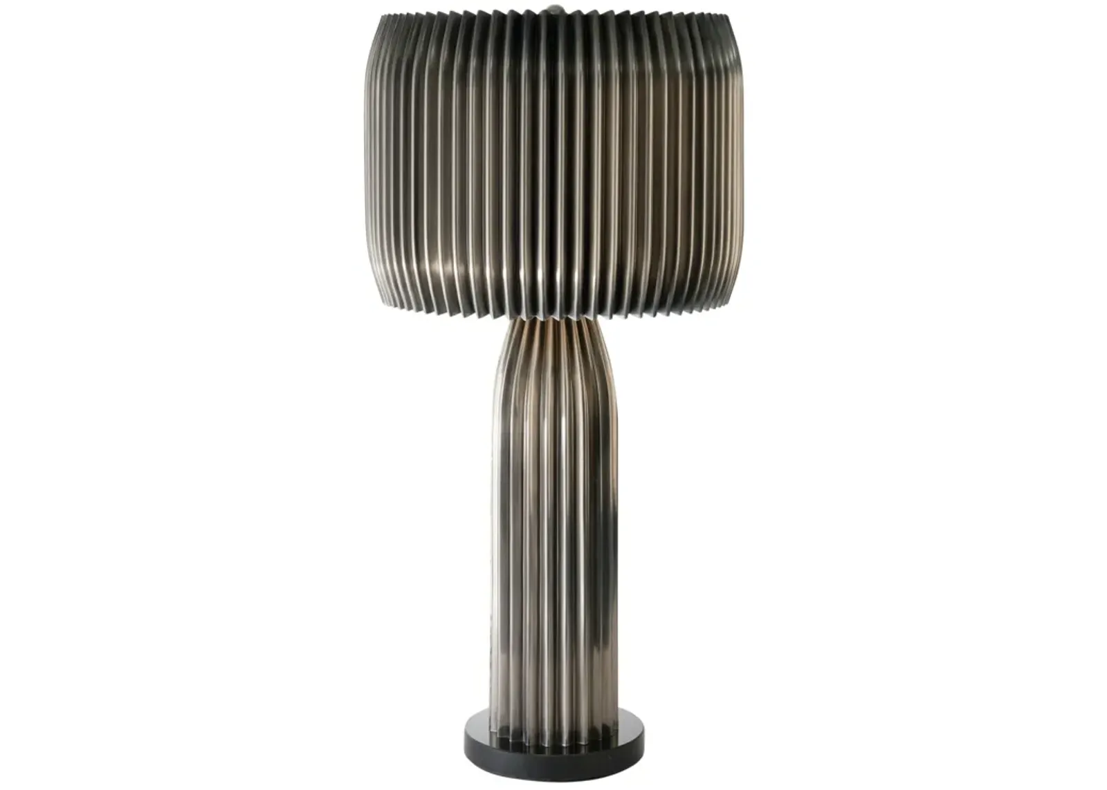 Crimp Table Lamp- Silver