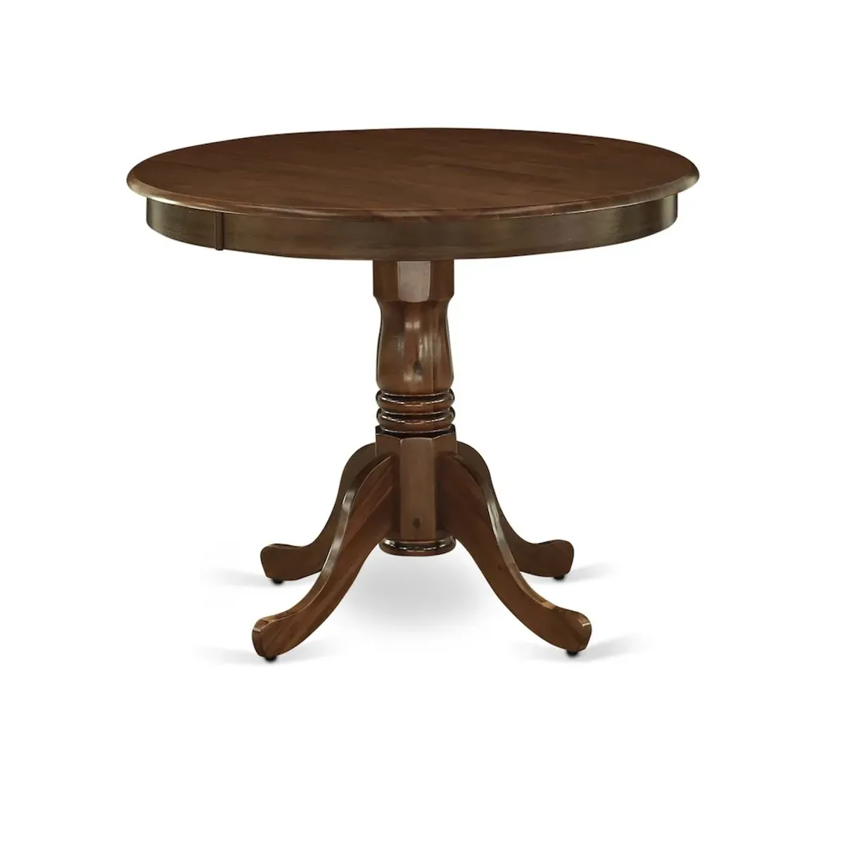 5 Piece Dining Table Set Consists of a Round Kitchen Table with Pedestal