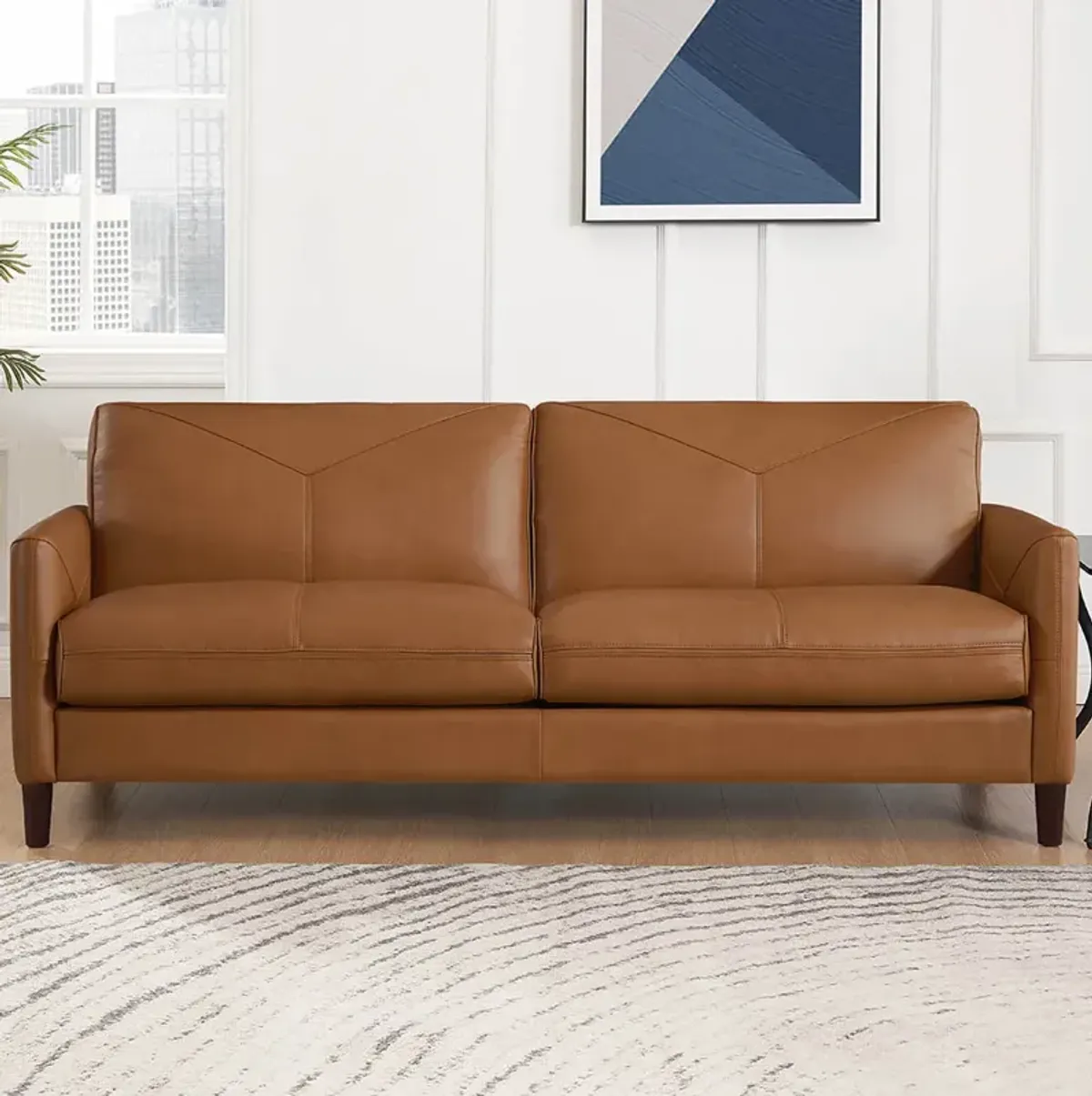 Yorkdale Top Grain Leather Sofa