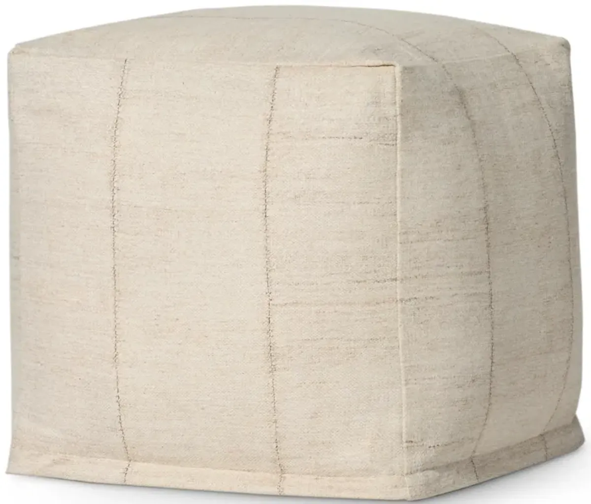 Pouf LPF0043 Ivory 18"x18"