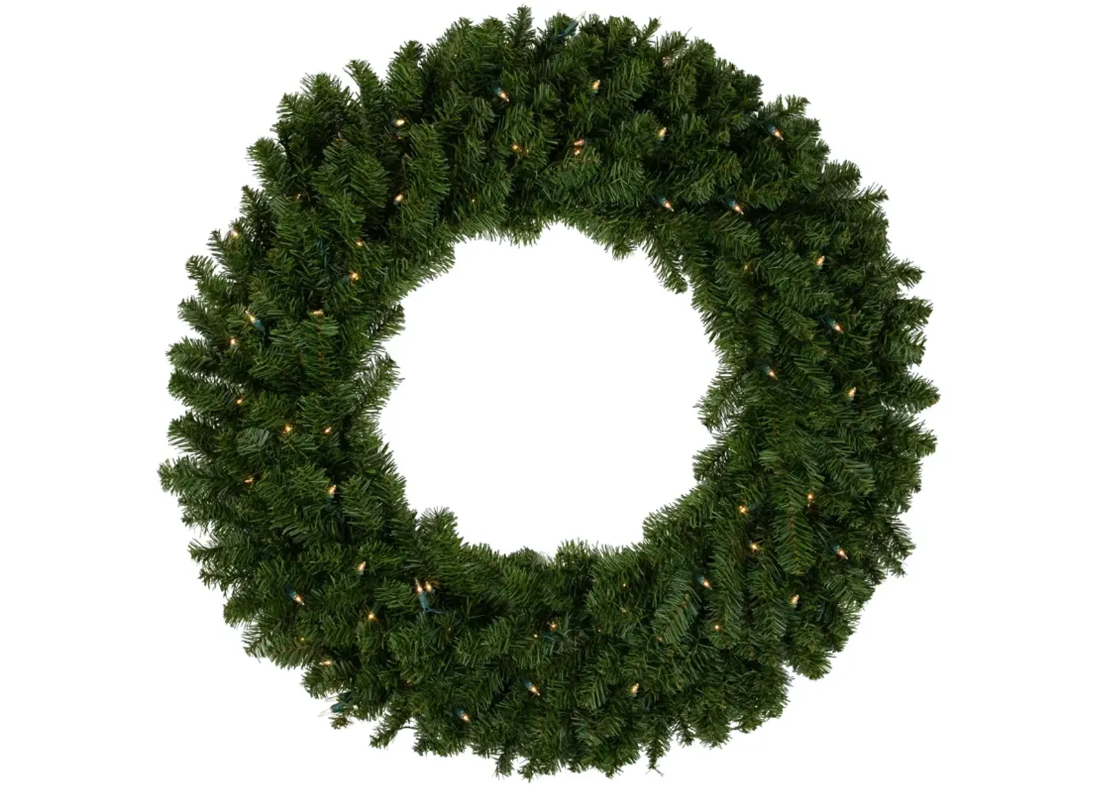 36" Pre-Lit Canadian Pine Artificial Christmas Wreath  Clear Lights