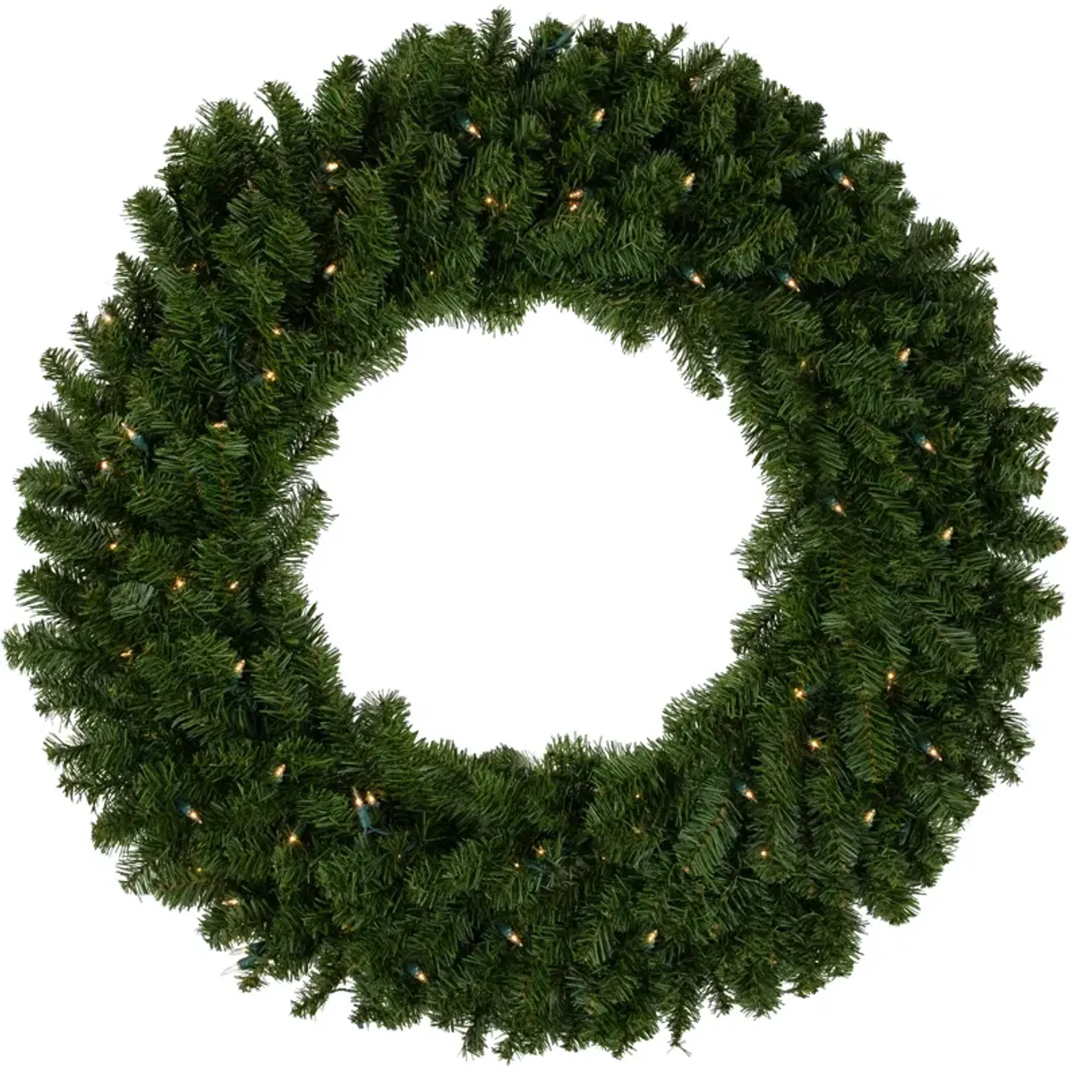 36" Pre-Lit Canadian Pine Artificial Christmas Wreath  Clear Lights