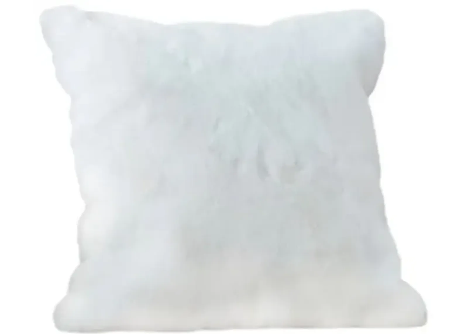 Grey Luxury Chinchilla Faux Fur Pillow (18 In. x 18 In.)