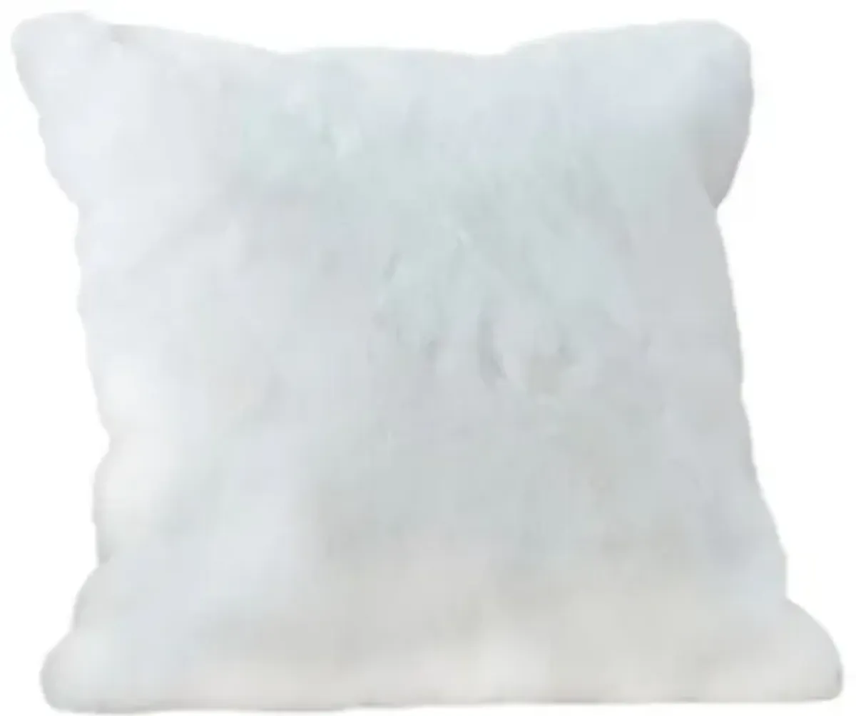 Grey Luxury Chinchilla Faux Fur Pillow (18 In. x 18 In.)