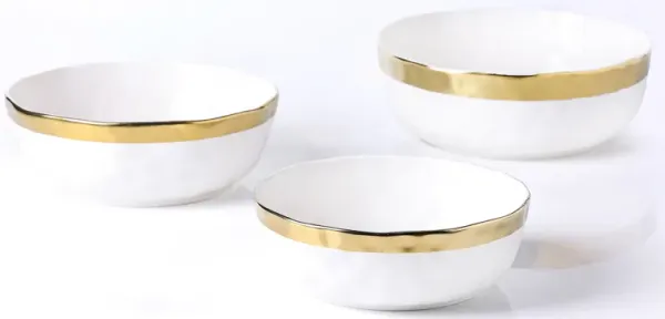 Stone Lain Florian Porcelain Serving Bowl Set 3 Piece