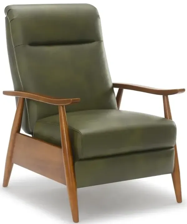 Comfort Pointe Solaris Wood Arm Push Back Recliner - Fern Green