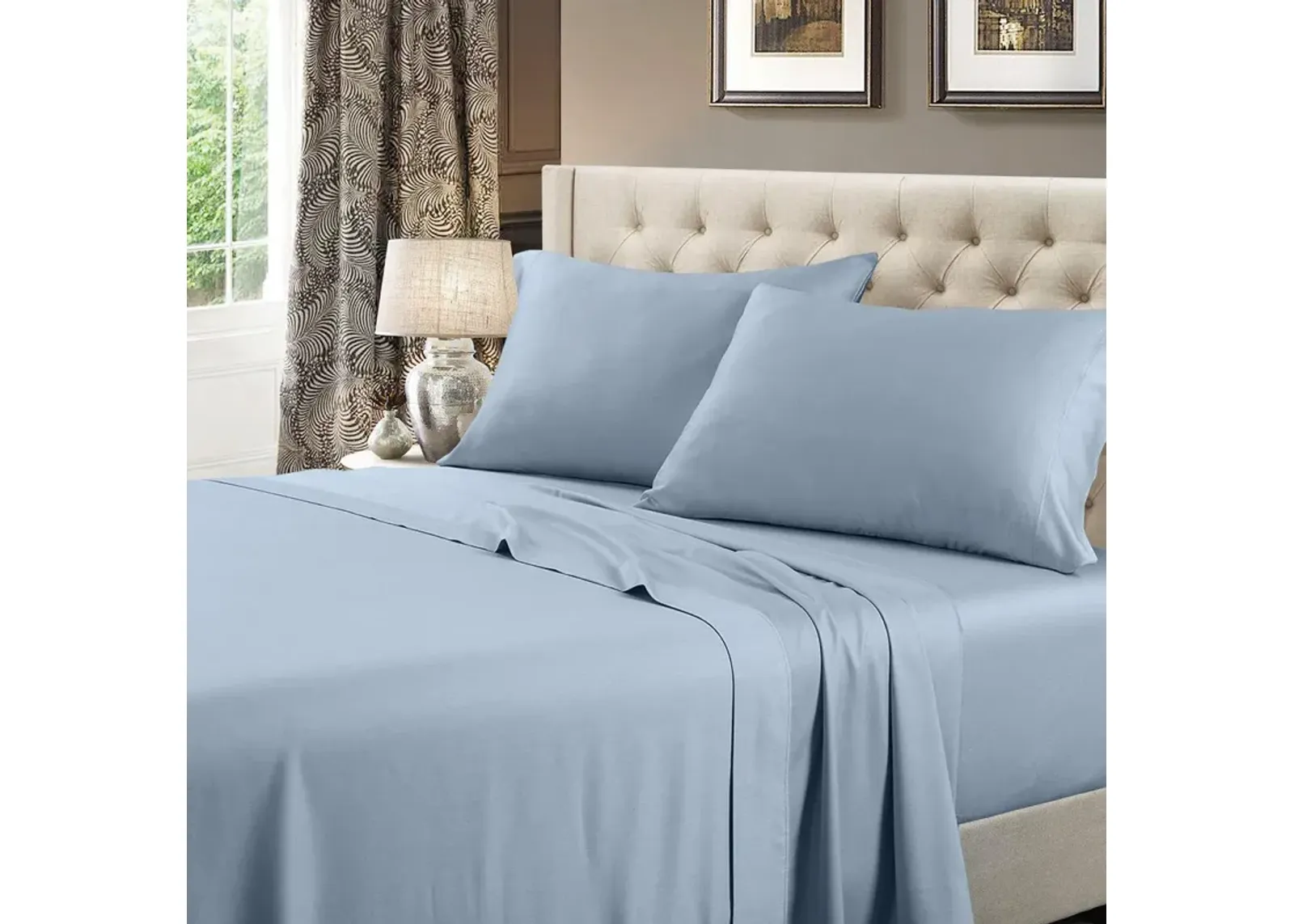 Egyptian Linens Solid 600 Thread Count Cotton Sheets Set