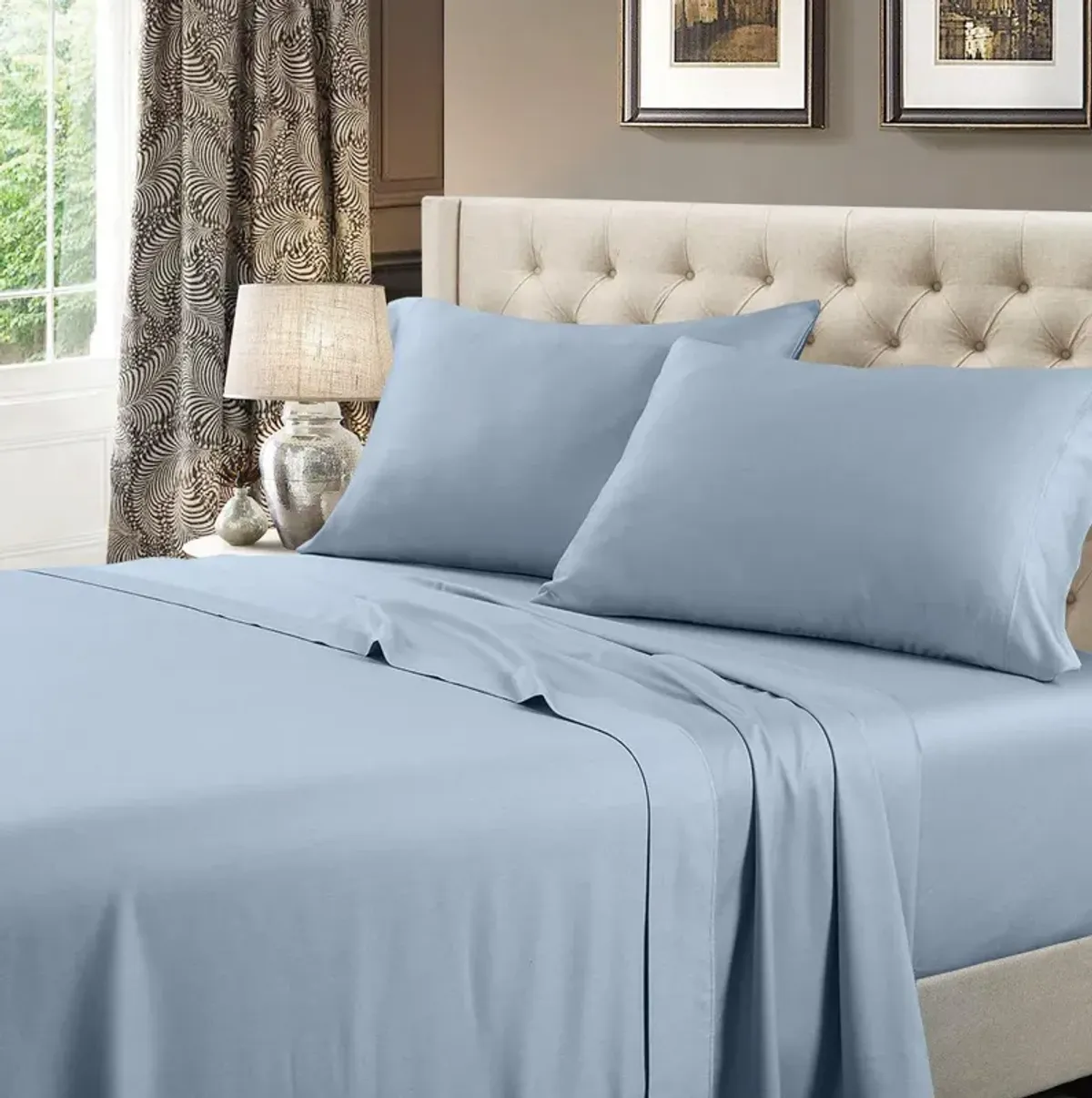 Egyptian Linens Solid 600 Thread Count Cotton Sheets Set