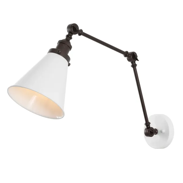 Rover Classic Industrial Metal Adjustable Arm LED Wall Sconce