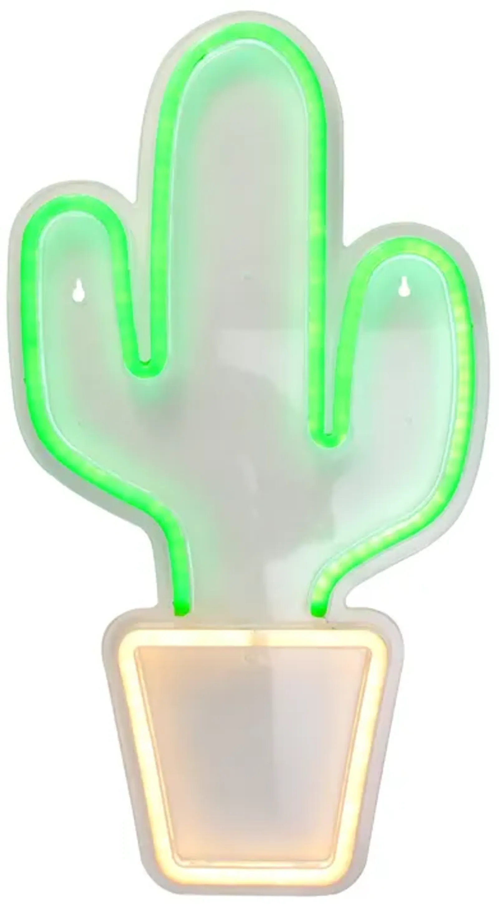 18.5" Green Cactus LED Neon Style Wall Sign