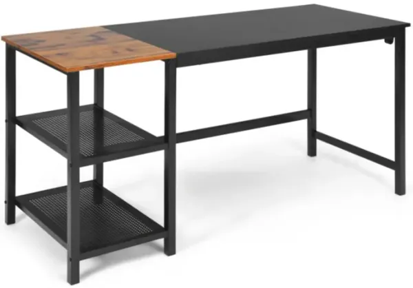 Home Office Computer Desk with Removable Storage Shelves