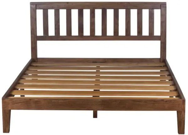 Porter Designs Dusk Solid Acacia Wood Queen Bed, Brown