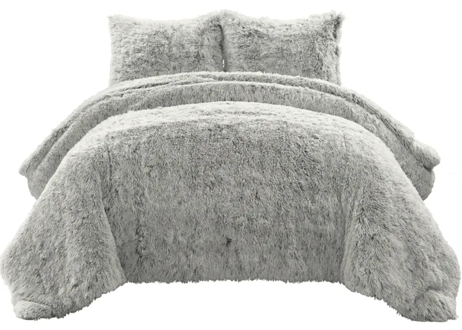 Emma Cozy Ultra Soft Two Tone Faux Fur Comforter 3-Pc Set