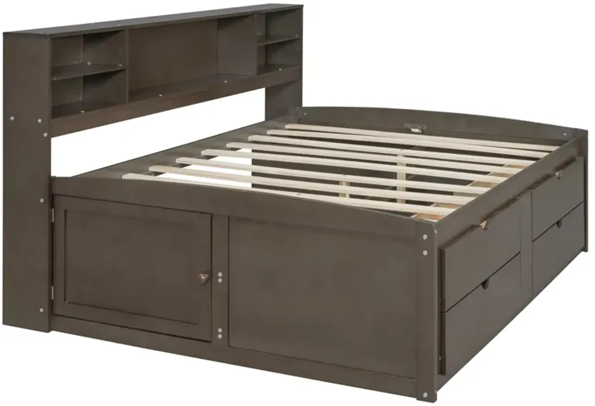 Merax Wood Daybed with Storage Cabinets