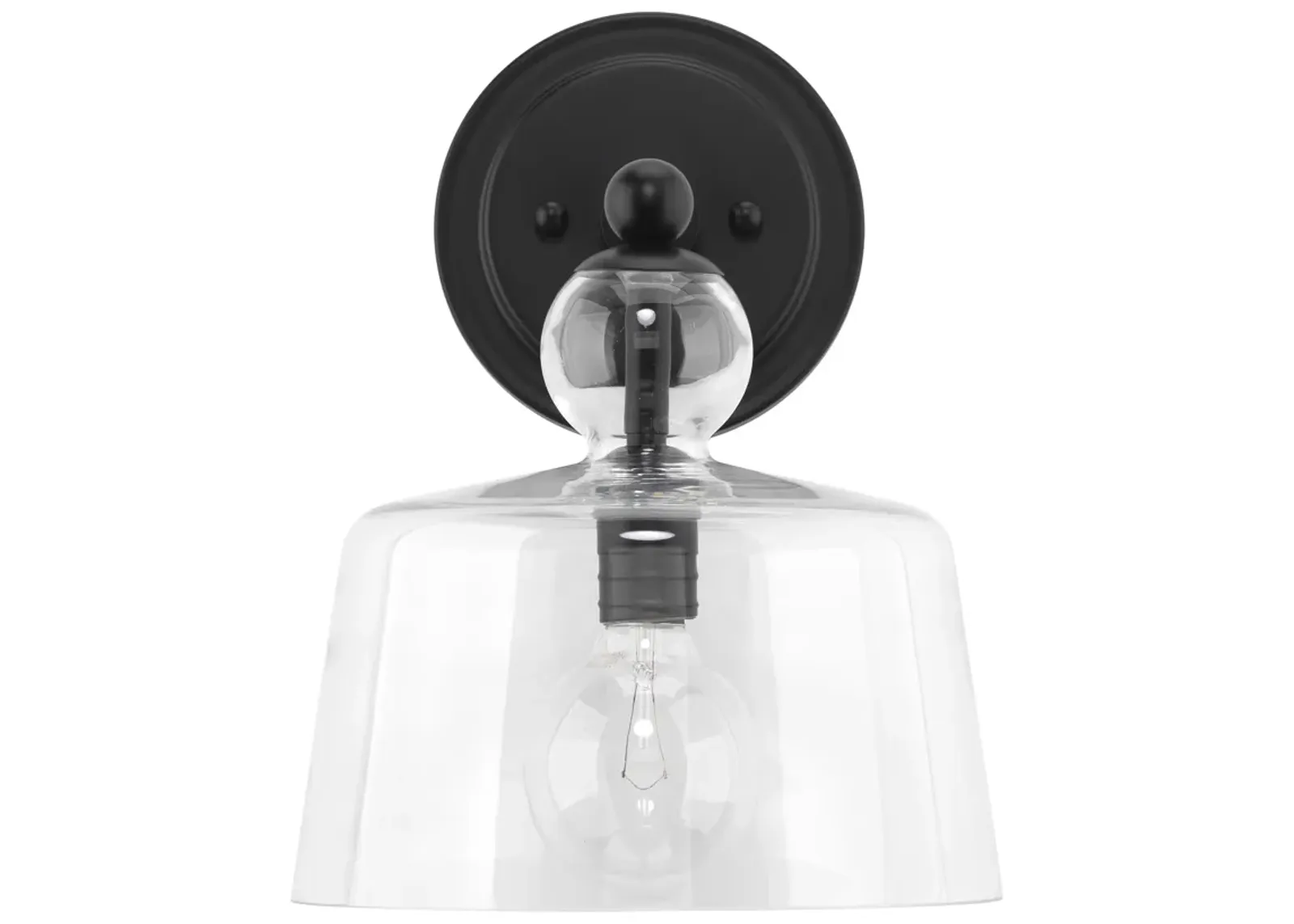 Hudson Glass Wall Sconce, Black