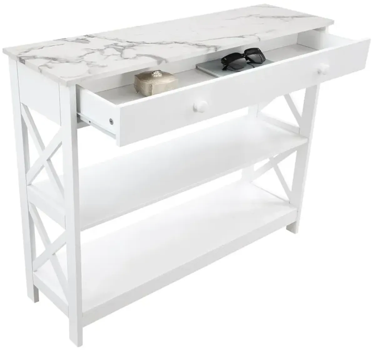 Convience Concept, Inc. Oxford 1 Drawer Console Table with Shelves