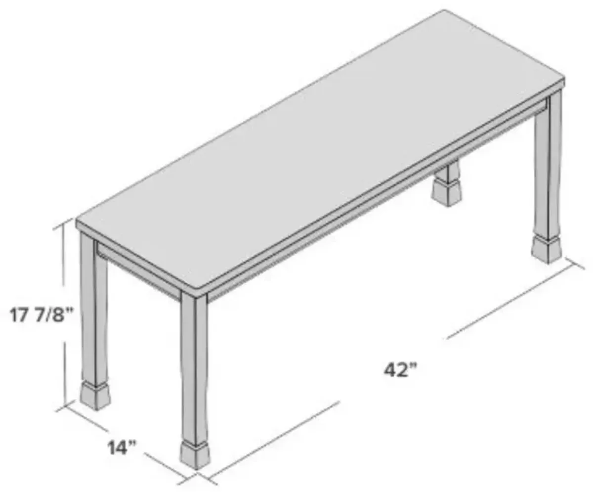 Hivvago Kitchen Seating Wooden Bench in White and Brown Finish