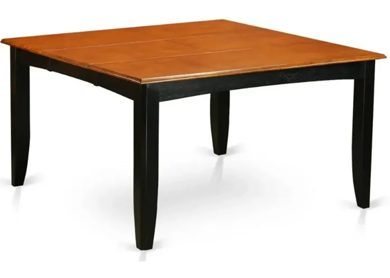 Parfait    Square  Table  with  18"Butterfly  Leaf  -  Black  &  Cherry  Finish