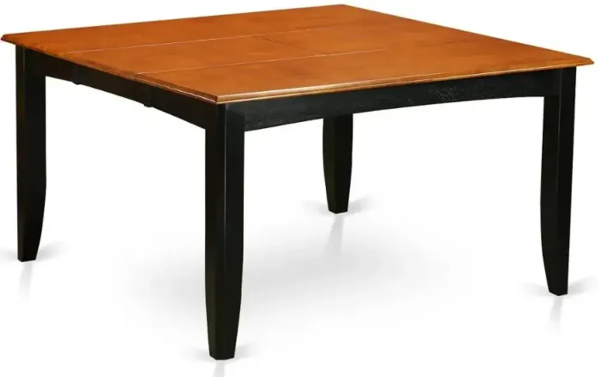 Parfait    Square  Table  with  18"Butterfly  Leaf  -  Black  &  Cherry  Finish