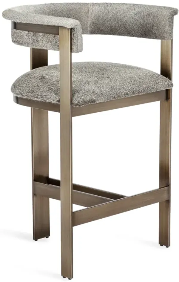 Darcy Hide Counter Stool - Nickel