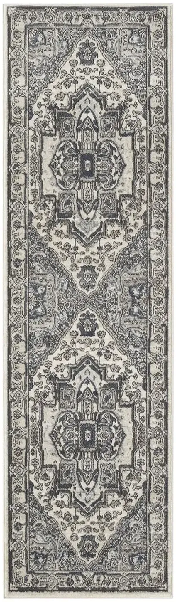 Quarry QUA18 Ivory/Navy 2'2" x 7'6 Rug