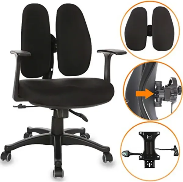 Ergonomic Office Chair Desk Computer High Back Swivel Chair Managerial Executive Chair with Adjustable Lumbar Support