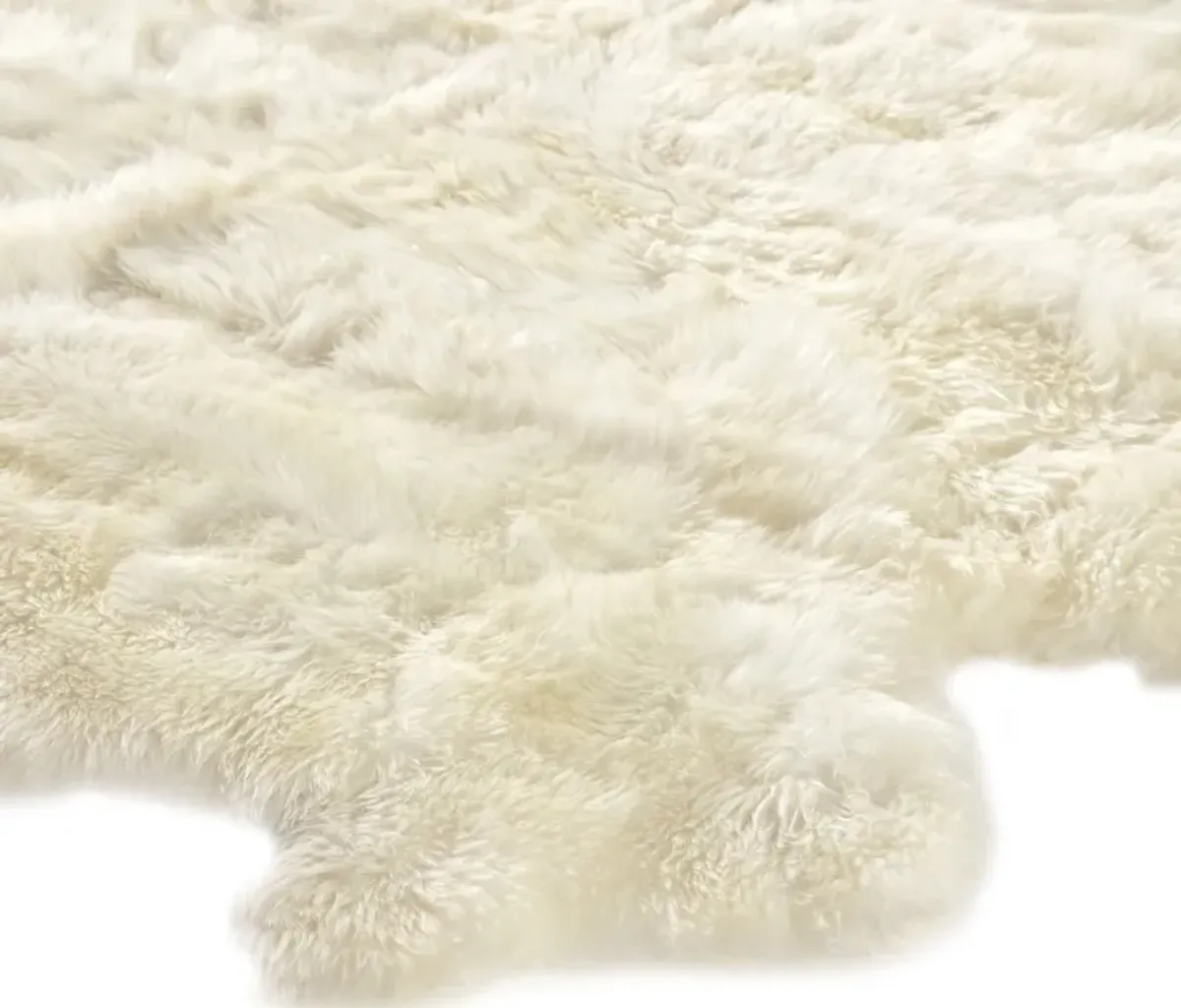 Lalo White Lambskin 5.75' x 5.75' Rug