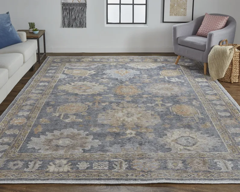 Wendover 6842F Gray/Blue/Tan 5' x 8' Rug