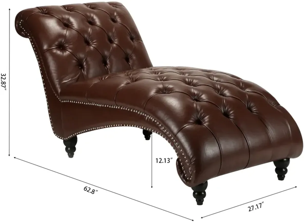 Tufted Armless Chaise Lounge