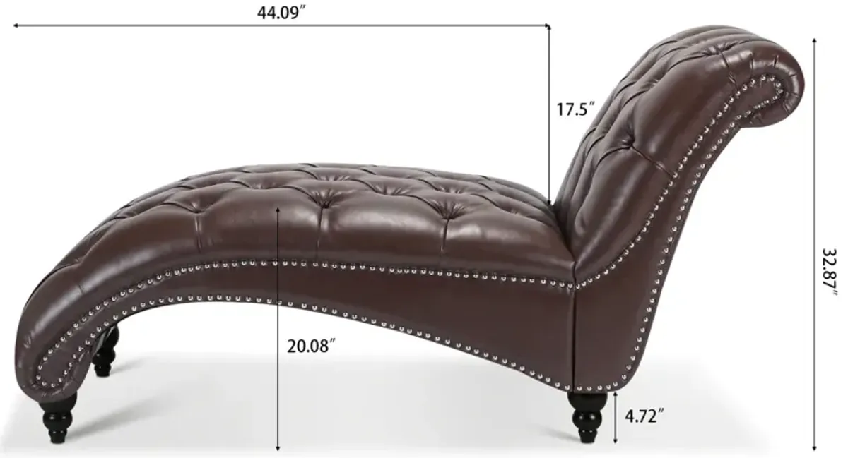 Tufted Armless Chaise Lounge