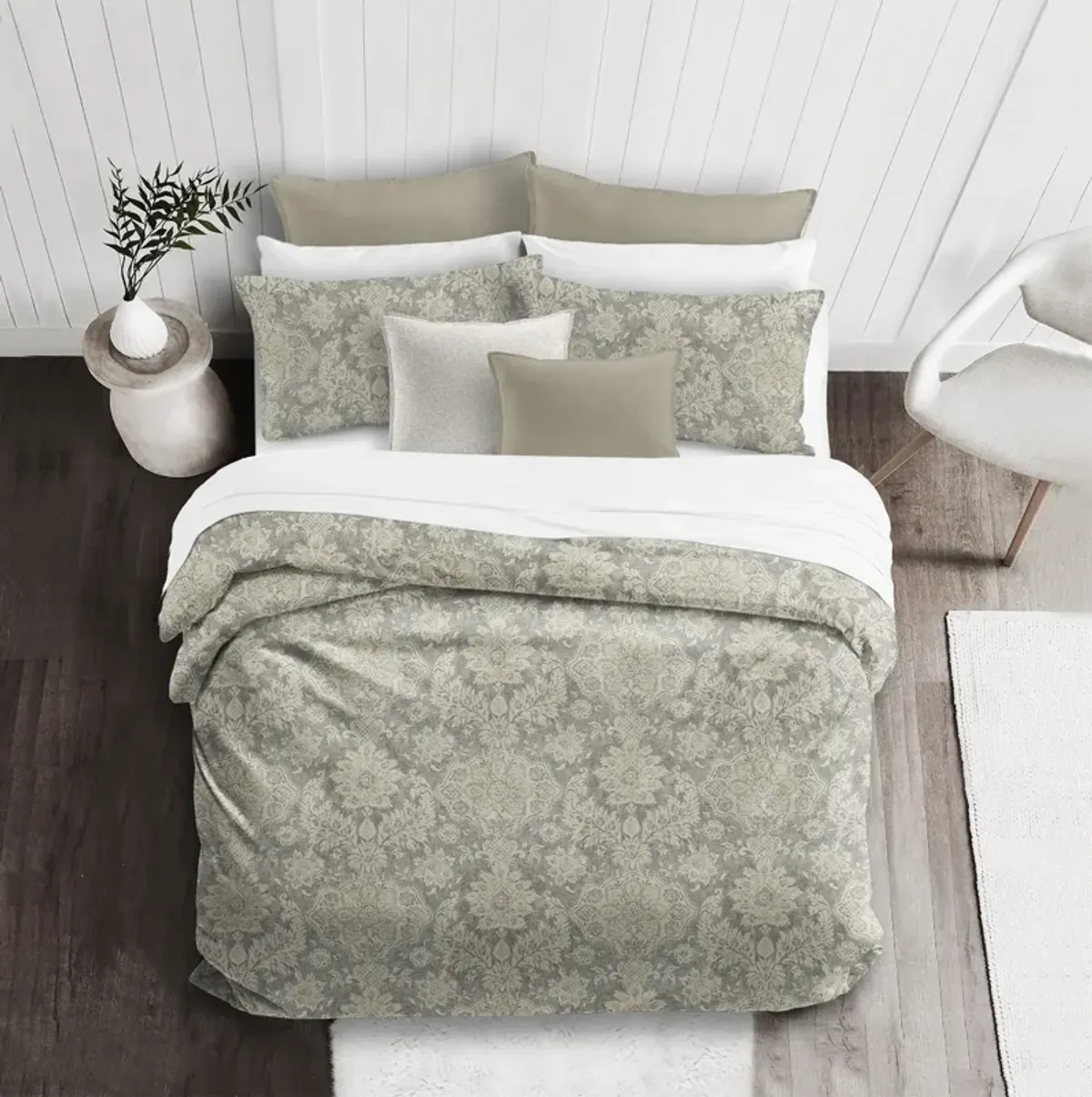 6ix Tailors Fine Linens Osha Taupe/Beige Comforter Set