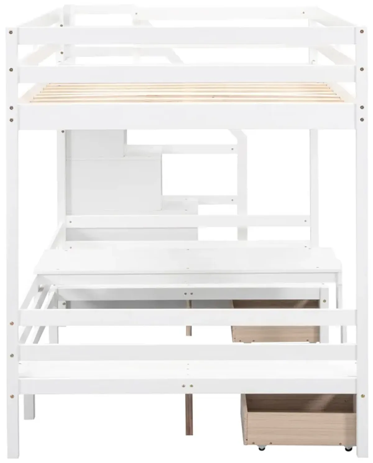 Merax Bunk Beds with Stairs and Storage Drawers Loft Bed