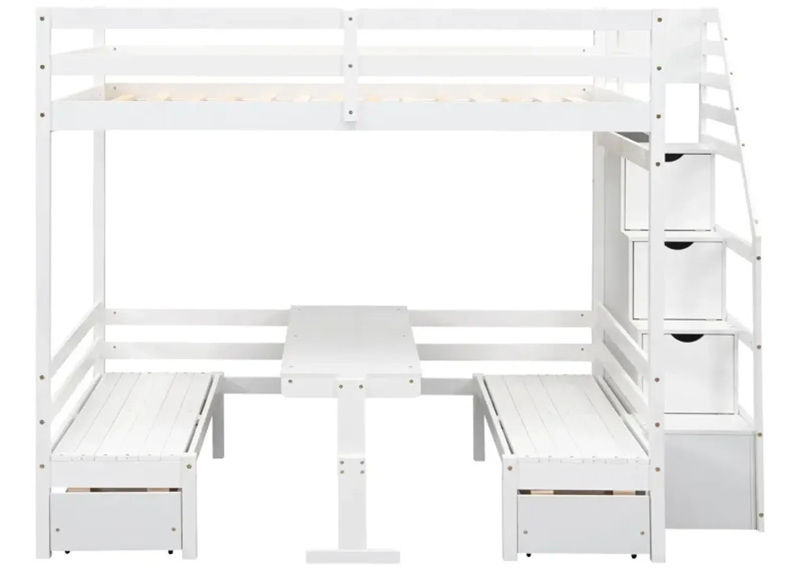 Merax Bunk Beds with Stairs and Storage Drawers Loft Bed