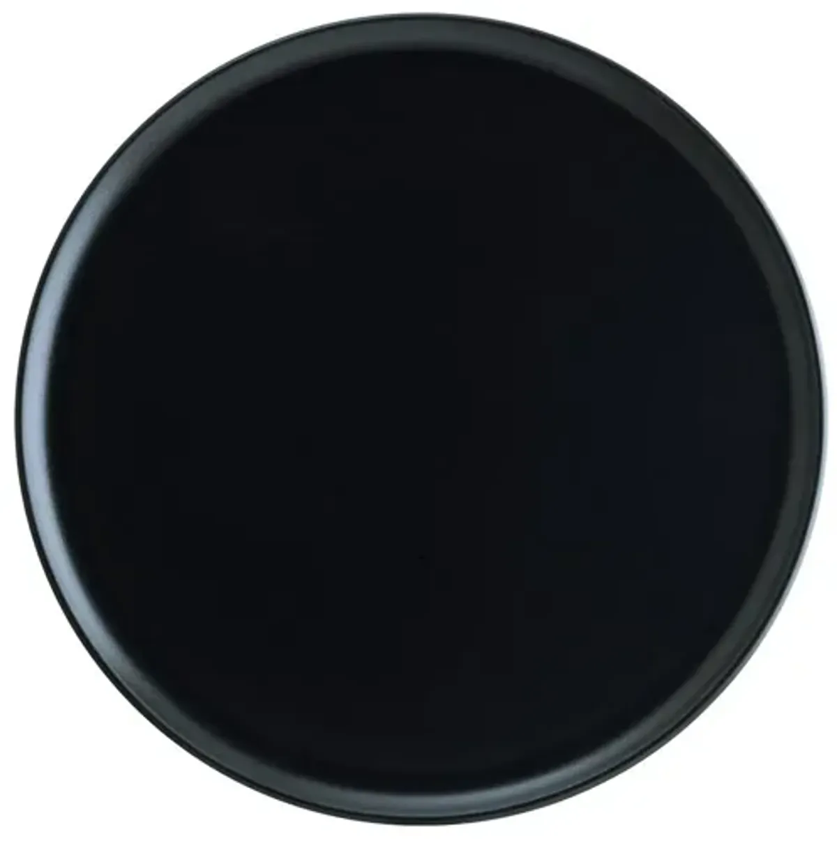 Notte dia.12.75" Round Black Porcelain Plate