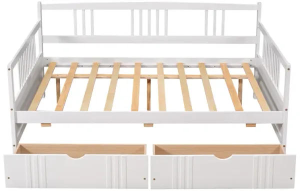 Merax Daybed Wood Bed with 2 Drawers