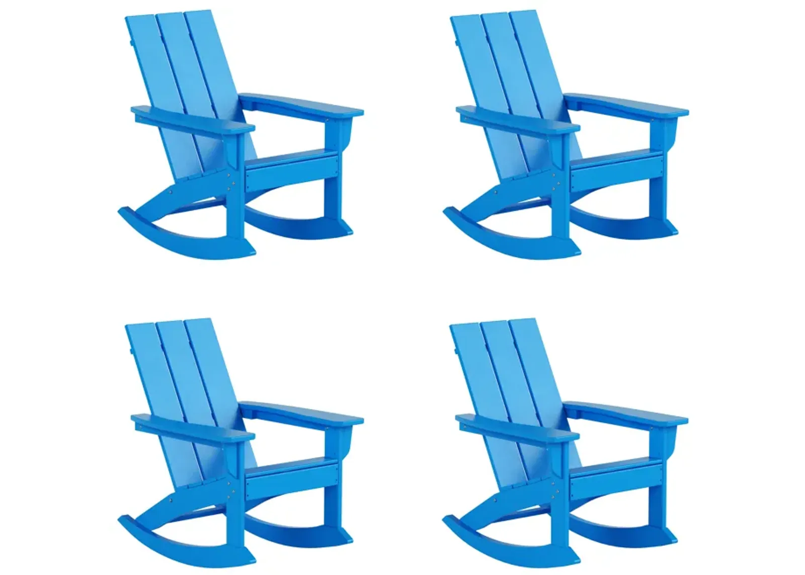 WestinTrends Modern Adirondack Outdoor Rocking Chair (Set of 4)