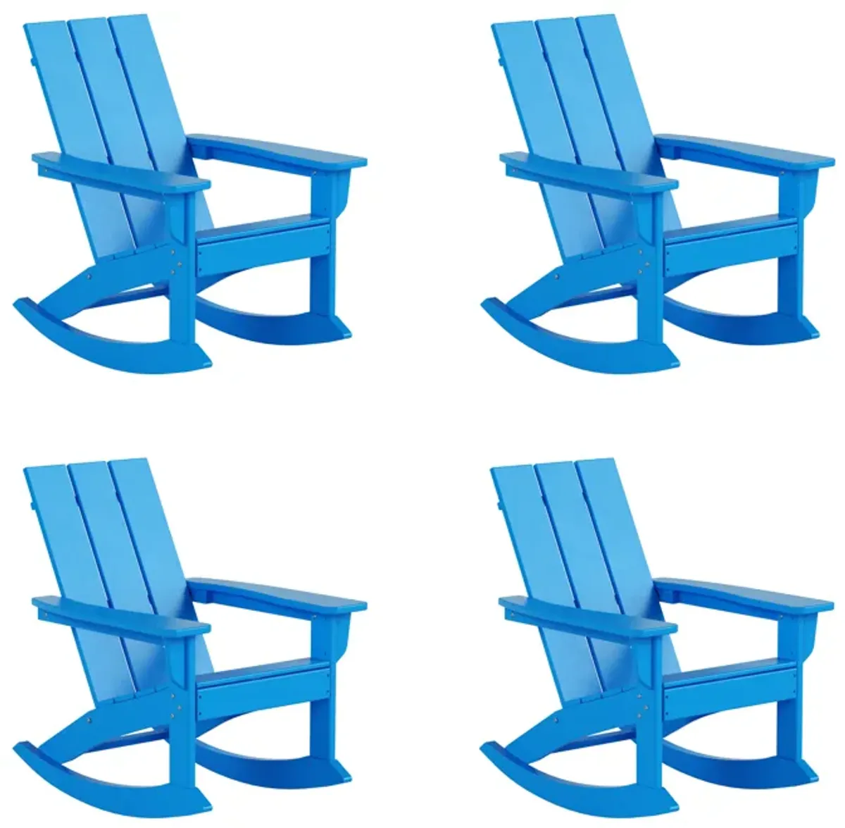 WestinTrends Modern Adirondack Outdoor Rocking Chair (Set of 4)